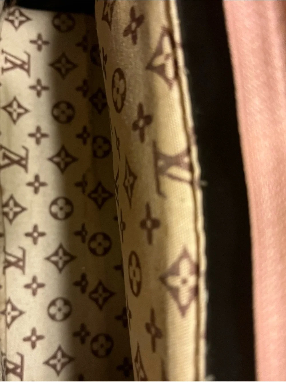 Louis Vuitton Brown Monogram & Tan Leather Satchel